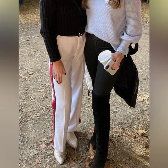 BB Dakota Striped Button Pants - Picture 2 of 4